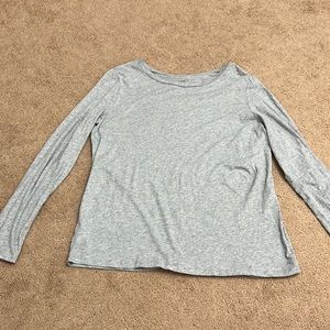 LOFT Grey Long Sleeve T-Shirt Large